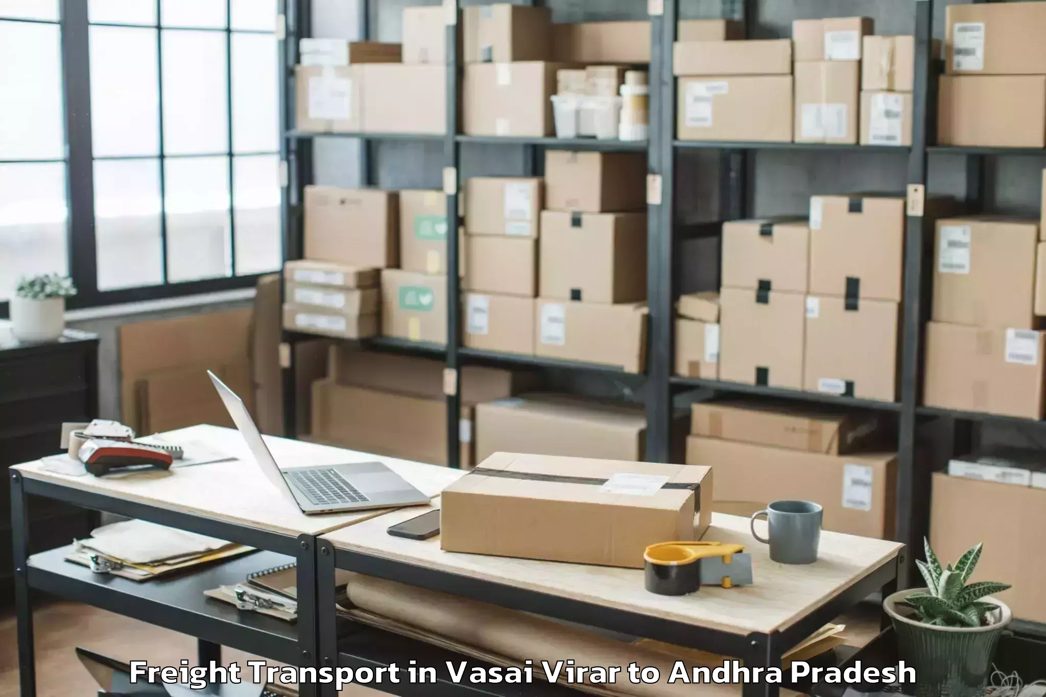 Book Vasai Virar to Pedakakani Freight Transport Online